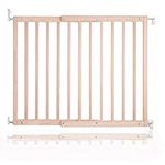 Safetots Chunky Wooden Screw Fit Stair Gate, Natural, 63.5cm - 105.5cm, Wood Baby Gate, Screw Fit Safety Barrier, Stylish Design and Practical Safety Gate, Easy Installation