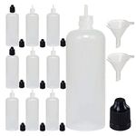 NANSHINE LDPE Plastic Dropper Bottles Empty Squeeze Liquid Eye Dripper Containers（Bottle + cap + tip + mini funnel + labels) 30ML x20 Black