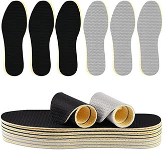 6 Pairs Thin Shoe Inserts, Barefoot Shoe Insoles Three-Layer Latex Foam Memory Foam Insoles,Cuttable and Washable,Replacement Inserts for Men 4-10 Women 5-12 (3Black+3Gray), Gray/Black