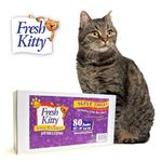 80 Count Fresh Kitty Litter Box Liners Super Thick, Durable, Easy Clean Up Jumbo Drawstring Scented Litter Pan Liners, Bags for Pet Cats