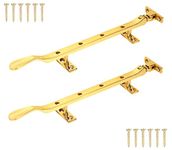 TERF® 250mm Heavy Duty Traditional Victorian Style Polished Brass Window Casement Stay Spoon Style 250mm (10 inch) including Fixing Screw - Pack of 2