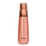 Milton Vertex 750 Thermosteel Water Bottle with Unbreakable Plastic Tumbler, 700 ml, Peach