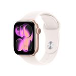 Apple Watch Series 11 [GPS 42mm] Smartwatch with Rose Gold Case and Light Blush Sport Band - S/M. Sleep Score, Fitness Tracker, Health Monitoring, Always-On Display, Water-Resistant