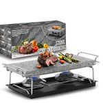 Artestia Sizzling Hot Cooking Stone Griller with Dual Rechauds