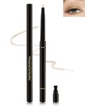 Glitter Eyeliner Pencil Eye Brightener Stick, Long-Stay 24H, Waterproof Smudge-Proof Retractable Eyeliner Pen, Cream Gel Eyeliner Waterline, Shimmer Highlighter Eye Liner Makeup Pen with Sharpener