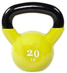 BalanceFrom Kettlebell-weights 20lbs, Light Yellow, Vinyl Coated