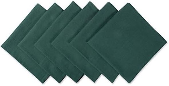 DII 100% Cotton, Oversized Basic Everyday 20x 20 Napkin, Set of 6, Dark Green