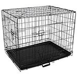 Dog Puppy Large Black Metal Training Cage Crate 36