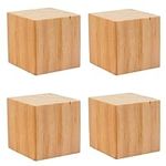 4PACK Wooden Blocks for Crafts, Unf