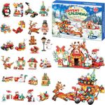 EPUMP Advent Calendar 2024 Kids: 12 In 1 Christmas Building Block Sets - 24 Days of Christmas Countdown Calendar for Adults Kids - Display Building Kits Ideal Xmas Holiday Gifts for Boys Girls Children