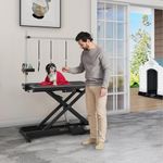 YITAHOME 50" Professional Electric Dog Grooming Table, Heavy Duty Pet Grooming Table for Dogs at Home, Aluminum Dog Grooming Arm, Anti-Slip Tabletop & Tool Organizer Large Pet Grooming Station Black