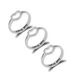 BFF Best Friends Necklace Rings for Women Men Initial Letter Best Friend Forever Love Heart Rings Necklace for 2 3 Teen Girls Gradution Jewelry Set, alloy, Rhinestone,