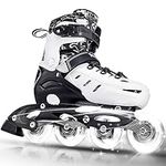 Inline Skates for Kids Adjustable Fun Illuminating Skates Girls Boys Ages 8-12 Patines para Niños Niñas Outdoor