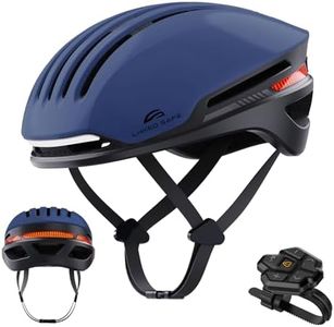 ASIEVIE Bike Helmet, Smart Bike Helmet for Adults Men Women with Built-in Speakers, Auto Brake Blinker, Front and Rear LED Turn Signals Remote Control, Smart Cycling Helmet. (Matte Navy, L)