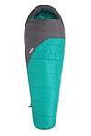 Mountain Warehouse Summit 250 Sleeping Bag - 3/4 Season Insulated & Mummy Shaped Bag - For Spring Summer, Camping & Trekking Teal Right Handed Zip - Regular length (200cm)