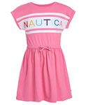 Nautica Girls' Short Sleeve Fashion Dress, Virtual Pink 22, 4