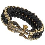 amzeus Paracord Survival Bracelet for Men and Women, Handmade Woven Tactical Style with Cool Brass Buckle Bracelet, Suitable for Hiking and Outdoor Activities, X-Large, Nylon, brass buckle