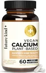 Future Kind Vegan Calcium Supplement (60 Capsules) - Plant-Based Calcium Magnesium Supplement Sourced from Iceland for Teeth and Bone Support - Calcium Supplements for Women & Men