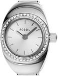 Fossil Watch Ring for Women, Quartz movement with Stainless steel Strap