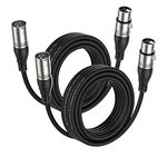 EBXYA XLR Cable Microphone Cable 5M 2Pack - Premium 3-Pin Balanced XLR Male to Female Mic Cable DMX Cable XLR Patch Cords