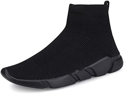 Men's Socks Sneakers Slip On Lightweight Breathable Comfortable Fashion Walking Shoes All Black Size 7