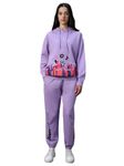 Bewakoof Official Cartoon Network Merchandise Women's Graphic Printed Regular Fit Terry Co-ordinates_ 619998 Purple M