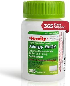 TIME-CAP LABS, INC. Cetirizine HCl 10 Mg 365Ct – Fast & Reliable Allergy Medication – Allergy Relief with National Brand Equivalency – Easy to Swallow Cetirizine 10 Mg – Non Drowsy Allergy Medication