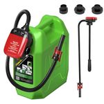 TALFIT Automatic Fuel Transfer Pump with Auto Shut-Off to Prevent Overfilling (2.4 GPM), Includes 3 Gas Can Adapters, Extra Long Hose, Portable Liquid Pump for Gasoline, E15, E85, Diesel, Water & More