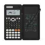 GUYUCOM Scientific Calculator with Notepad, Multiview 4-line Dual Power, School Supplies Engineering Professional Calculators with LCD Writing Pad for Junior, Middle, High School and College Students