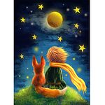 HASTHIP® Diamond Painting Kit, 12x16inch The Little Prince and Wolf 5D Diamond Painting Kit for Adults & Kids, Very Suitable for Home Leisure and Wall Decoration, Gift for Kids and Adults