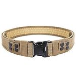 LUUFAN Military Tactical Belt Security Gear Adjustable Heavy Duty Belt with Quick Release Buckle for Outdoor Activity (Khaki)