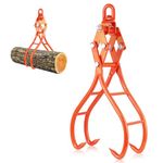 Teodute Log Lifting Tongs 28 inch 4 Claw Timber Log Lifting Tongs Heavy Duty Solid Steel, Eagle Claws Design Log Lifting Tongs Log Grabs, Timber Lifting Tongs for Truck, ATV, Tractor and Skidder