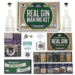 DIY Gift Kits Real Gin Making Kit Deluxe Edition | 12 Botanicals & Spices, Stainless Steel Flask, Funnel & More | Handcrafted Artisanal Gin | Mixology Set For Bartender & Adults | Gift for Men & Women