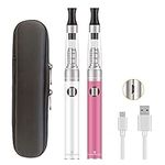 E Cigarettes Vape Pen Starter Pack VapeMaster H2 Kit, 2 Vape Pens, Easy Top Fill Cartridge, Long Lasting Battery, Pure Vapor - No eLiquid, No Nicotine