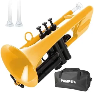 PAMPET SEA LION Professional Plastic Bb Trumpet Standard Trumpets Trumpet Set for Student Beginner Bb Trumpet Instrument (Yellow)