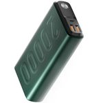 Ambrane 20000mAh Powerbank, 22.5W Fast Charging, Triple Output (2 USB & 1 Type C), Power Delivery, Quick Charge for iPhone, Android & Other Devices, Made in India + Type C Cable (Stylo 20, Green)