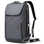 BANGE Business Smart Backpack Waterproof fit 15.6 Inch Laptop Backpack with USB Charging Port,Travel Durable Backpack, Gray