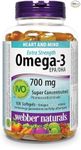 Webber Naturals Omega-3 700 mg Extra Strength, 100 Clear Enteric No Fishy Aftertaste Softgels, Supports Cardiovascular Health and Brain Function