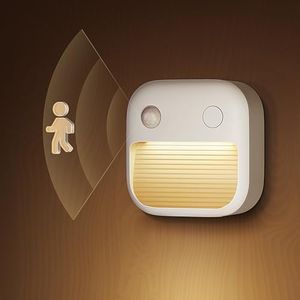 L LOHAS LED Motion Sensor Night Light, 2 Pack Rechargeable Battery Night Light, LED Stick-On Magnetic Closet Nightlight, 6/15/30LM Adjustable Operated Lights for Stairs, Hallway, Cabinet