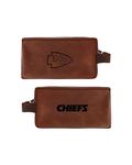 Gertex NFL Team Faux Leather Toiletry Travel Lightewight Bag with Handle | Official Licensed NFL Fan Gear (Kansas City Chiefs)