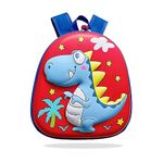 BEMBIKA Kindergarten Cute Cartoon Kids School Bag for Boys and Girls, Toddler Preschool Plush Travel Schoolbag, Perfect Book Bag, Casual Backpack for Kids � (Dino Red)