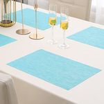 HOKIPO PVC Washable Mats for Dining Table - 45x30 cm Placemats, Set of 4 (AR2748)