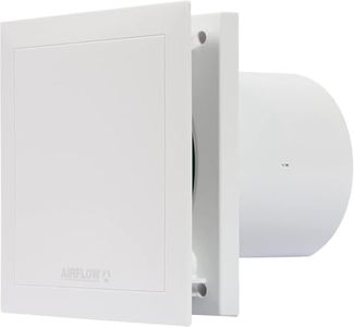 Airflow® QT100HT Extractor Fan with Adjustable Humidity & Timer - 100mm/4 Duct - German Made, QuietMark Certified 25 dB, Energy Efficient 5/9W, 2-Speed Operation Upto 25 l/s (90 m³/h), 3-Year Warranty