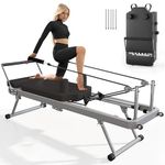 SogesPower Pilates Reformer Machine for Home Gym Workout, Foldable Pilates Equipment with High Strength Alloy Springs for Beginners, Up to 330lbs Weight Capacity