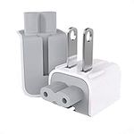 AC Power Adapter US Wall Folding Plug Duck Head (2 Pack), SEOYO Charge Adapter US Standard Plug Duck Head Compatible with MacBook Pro Air Mac iBook White