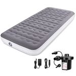 Air Mattress, CAMULAND Camping Inflatable Mattress with Electric Air Mattress Pump, Lightweight Inflatable Bed Air Mattress for Home, Travel, RV Tent and SUV Truck