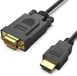 BENFEI HDMI to VGA 6 Feet Cable, [Uni-Directional] HDMI Computer to VGA Monitor Cable [Male to Male] Compatible for Computer, Laptop, PC, Monitor, Projector, HDTV, Raspberry Pi, Roku,Xbox and More