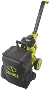 Sun Joe 48V Cordless Garden Vacuum and Mulcher Kit with Batteries and Charger, Mulches Leaves up to Their 1/15th Original Size, 24V-X2-OGV