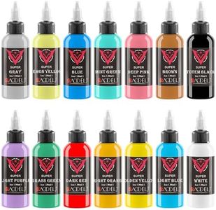 AYCOS 14 Colors 1 oz Tattoo Ink Tattoo Ink Set Color Ink- with Microknife Paint and UV Tattoo Ink - Tattoo Supplies - for Body Tattooing and Art Painting