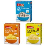 Kwality Combo Ice cream Mix 300g (Pack of 3 * 100g) | Flavors of Vanilla + Mango + Pineapple | Summer Treat Ready Mix | No Preservatives | No Hassle.